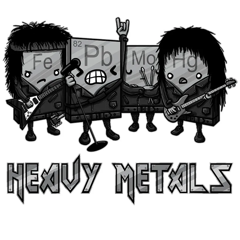 Weird Science Heavy Metals Official Men's T-shirt (White)
