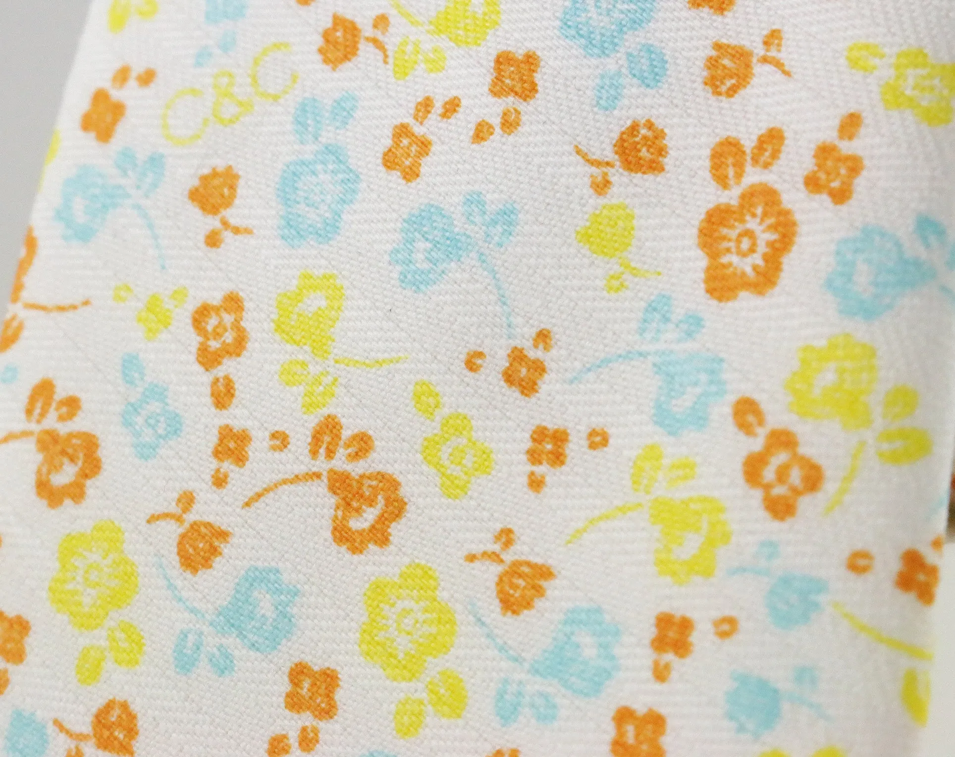 White & Yellow Floral Tie