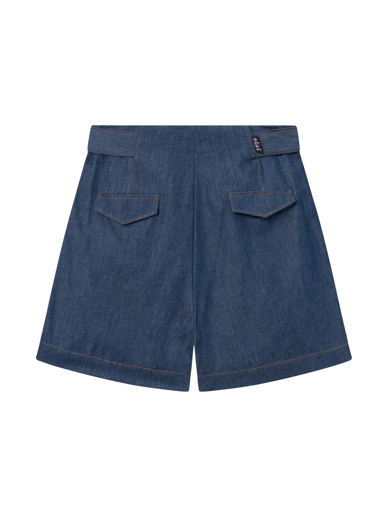 Wide-Leg Denim Shorts - Organic Cotton