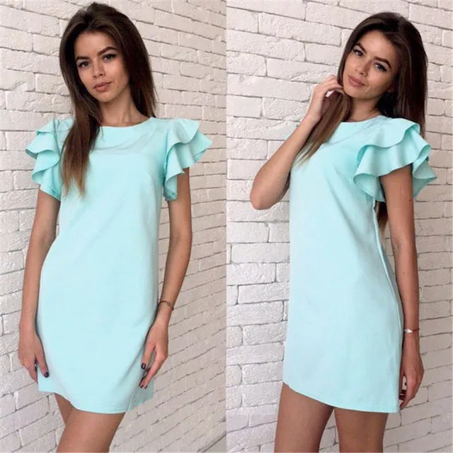 Women Sexy Backless Butterfly Sleeve Dress