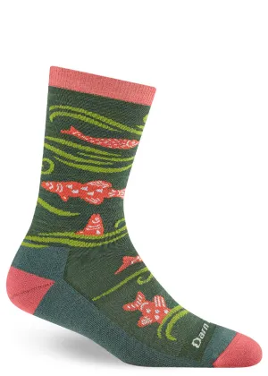 Women's Kelp Salmon Light Cushion Wool Socks