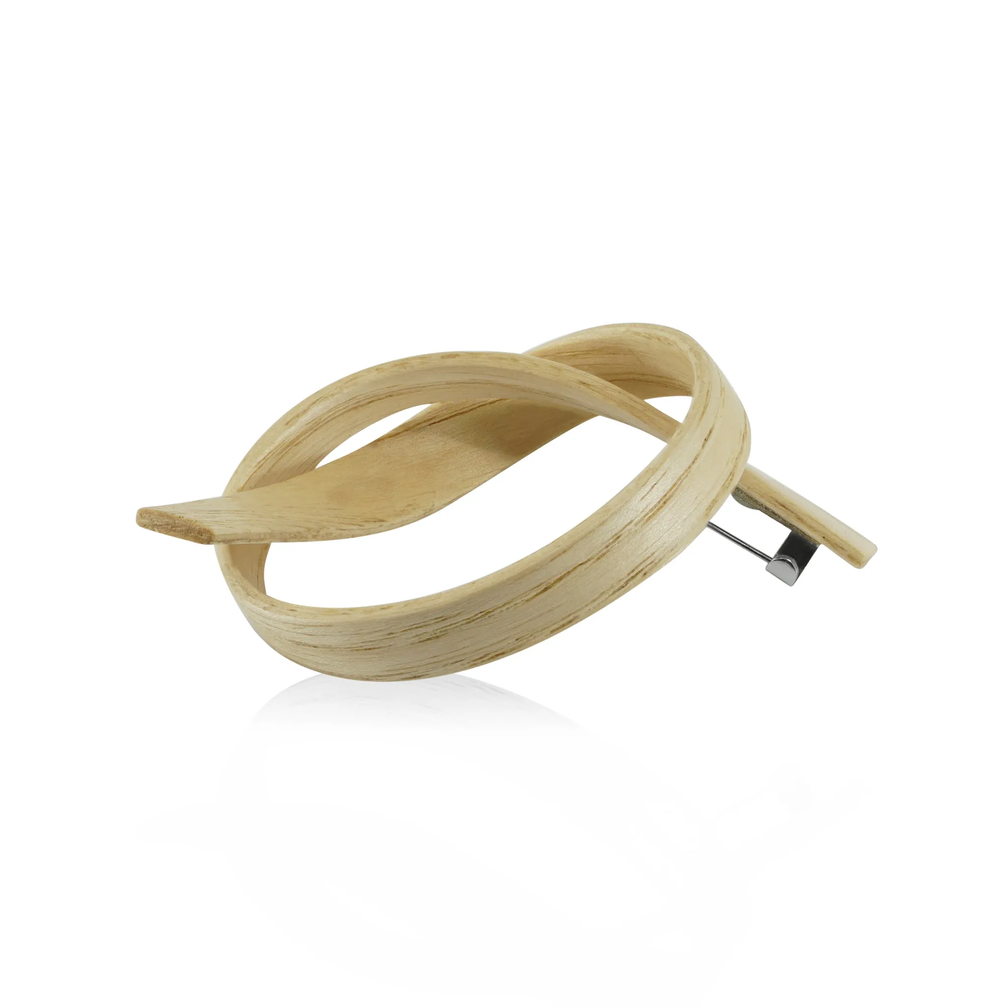 Wooden Alpha Brooch