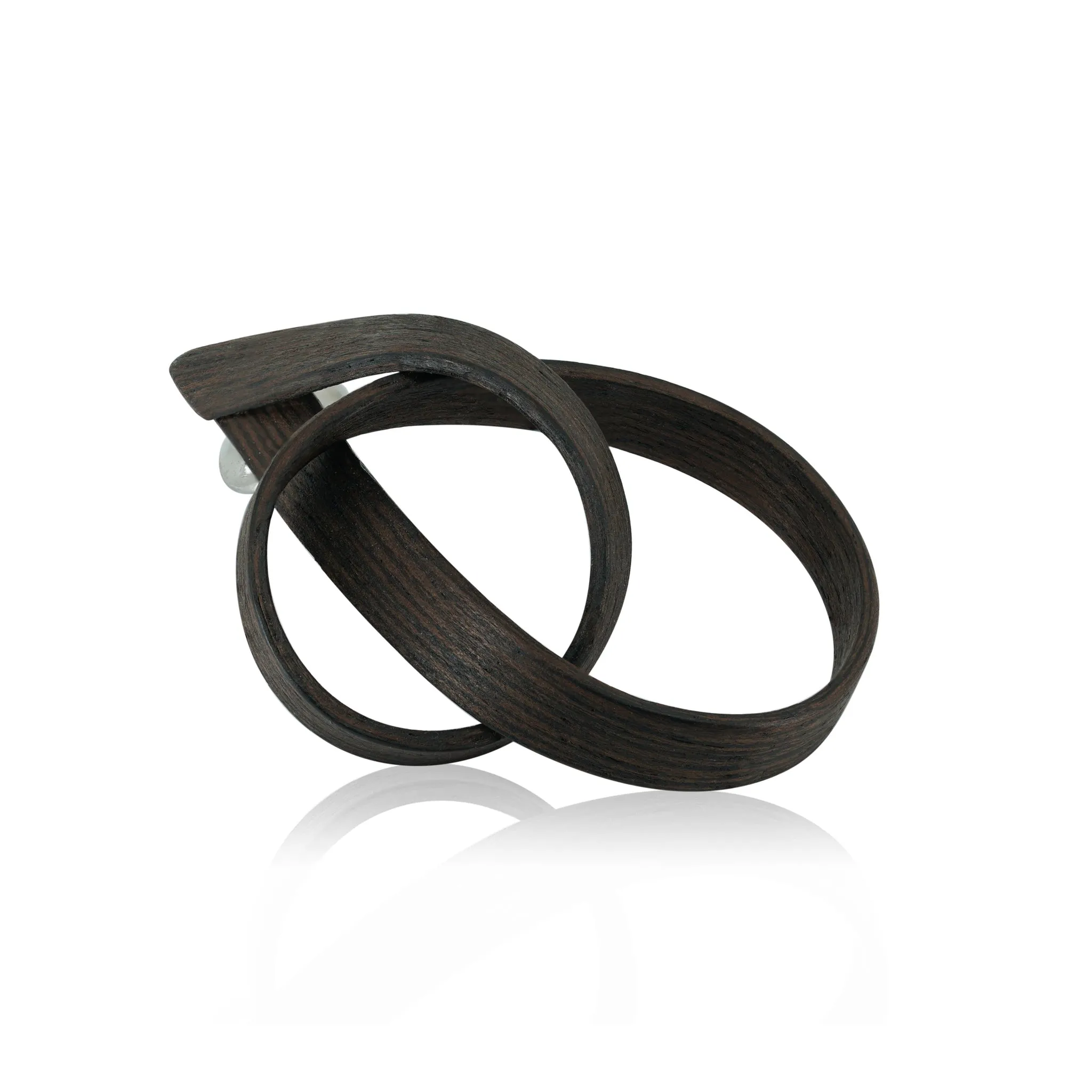 Wooden Beta Brooch