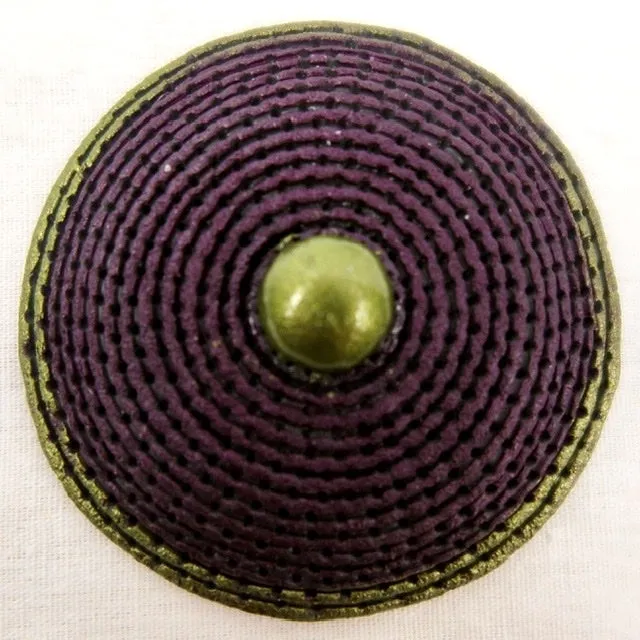 Yetholm Shield Celtic Brooch - Damson