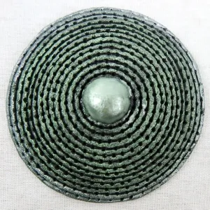 Yetholm Shield Celtic Brooch - Metallic Green