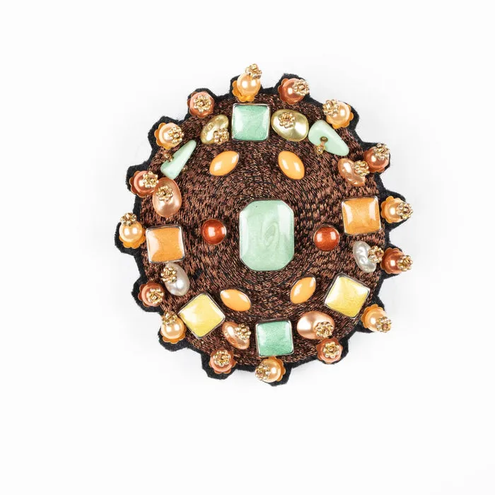 Yourte Brooch in Bronze