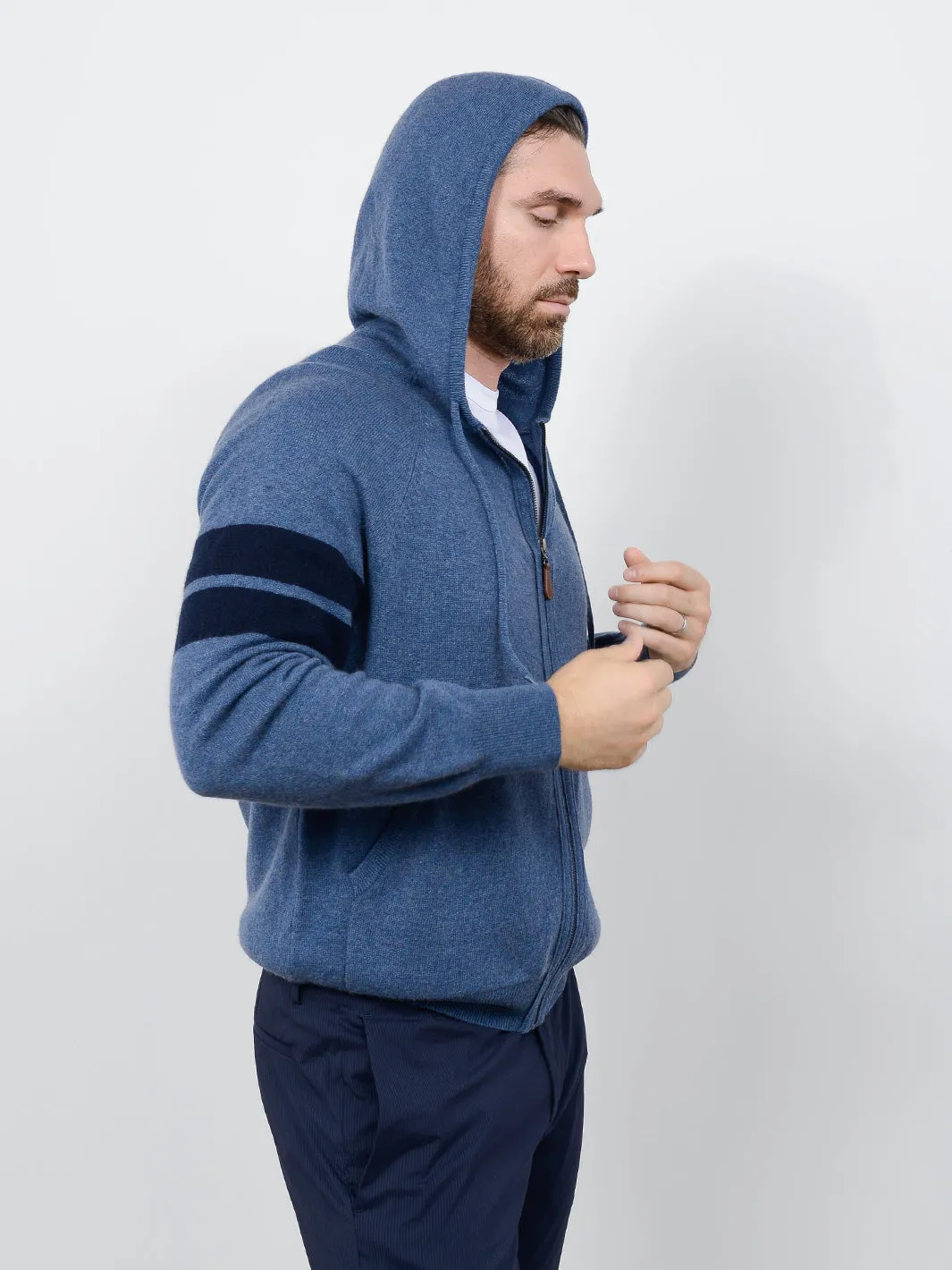 Zuma Men's Cashmere Zip Hoodie
